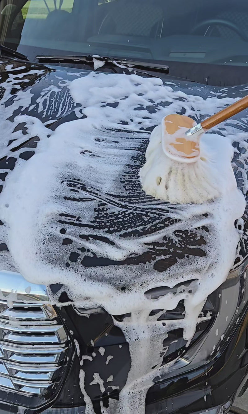 Universal Brush Mfg Co.   UB7Wood - 7” Wood Block Blonde Boar Brush w/Bumper (very soft)