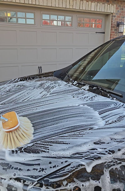 Universal Brush Mfg Co.   UB7Wood - 7” Wood Block Blonde Boar Brush w/Bumper (very soft)