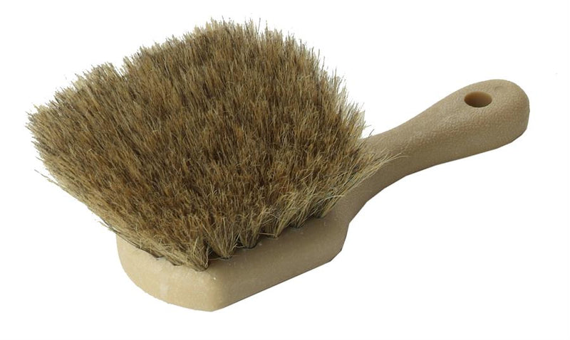 8.5” Short Handle Hog Hair Wheel Brush (very-soft)